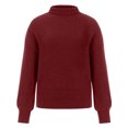 thumbnail image 4 of IROINNID Reduced Womens Sweater Turtleneck Pullover Sweater Solid Color Comfy Short Length Long Sleeve Sweater Tops, 4 of 6