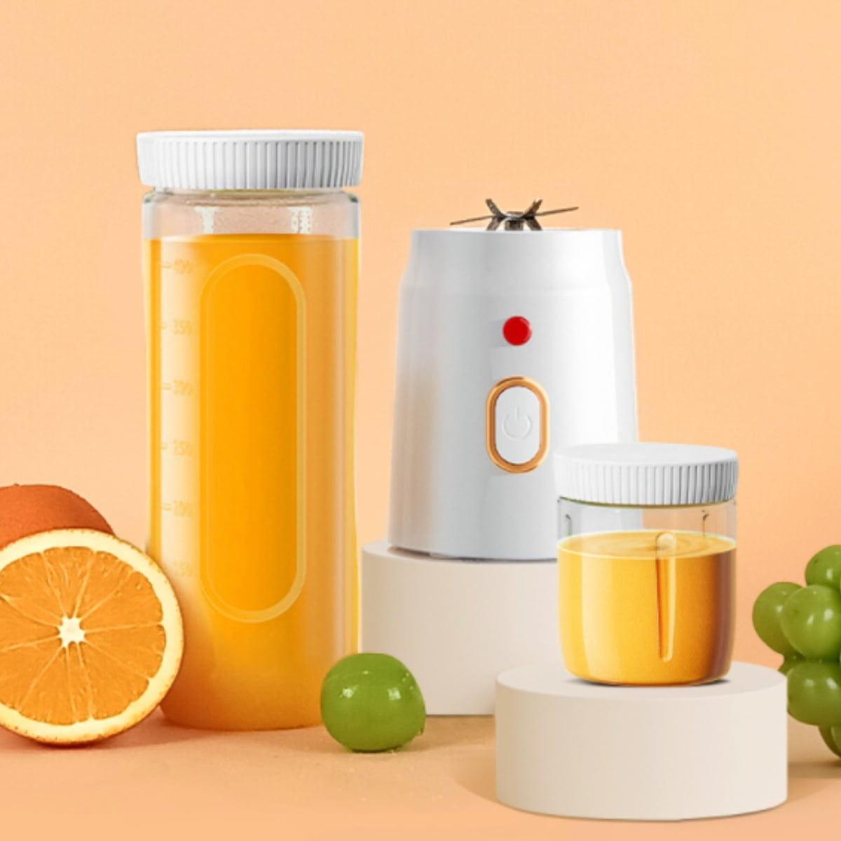 Portable Blender for Fruit Juice, 10 Blades Juicer Cup, USB Rechargeable, 450ML Personal Blender for Kitchen, Travel