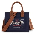 thumbnail image 5 of Wrangler Tote Bag for Women Retro Canvas Top Handle Purses and Handbags, Navy, 5 of 8