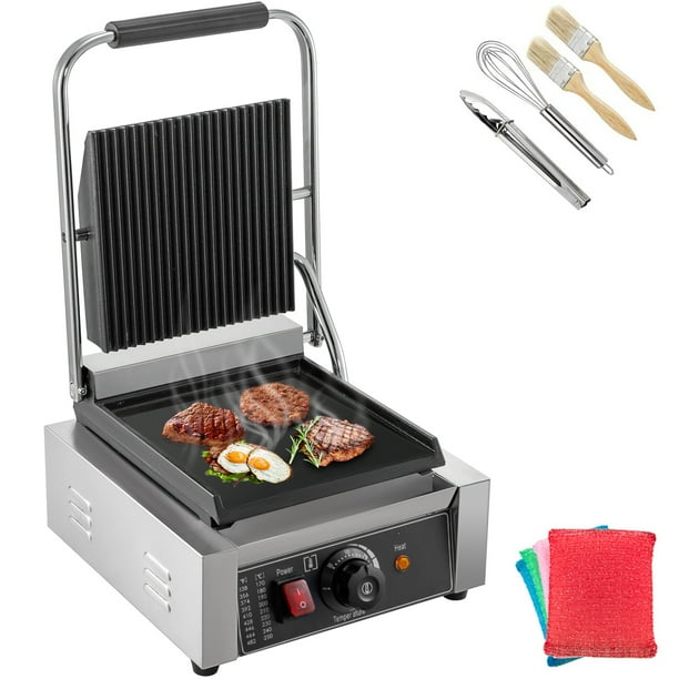 VEVOR 110V Commercial Sandwich Press Grill 1800W Electric Panini Maker