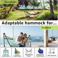 thumbnail image 4 of Tranquillo Hamac Universel avec Supports en Acier Enduit Électrostatique, Support de Hamac Réglable et Pliable avec Filet en Polyester à 2 Couches et Sac de Transport pour 2 Personnes. Toile - Feuille Bleue, 4 of 5