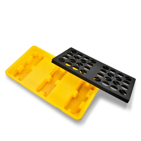 Spill Containment Plat form, 51.2 X 26.8 X 5.9 Inch Modular Pallet, 2 Drum Capacity Stackable Design