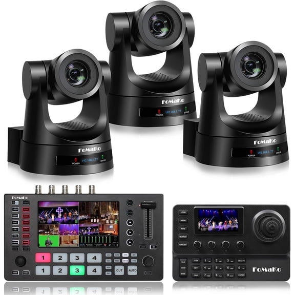 FoMaKo 20x ptz camera Bundle black(FMK20SDI X3 M4 KC606)