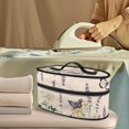 thumbnail image 2 of HELLHERO Lavender Daisy and Butterfly Polyester Steamer Storage Bag, Bag Only, 2 of 6
