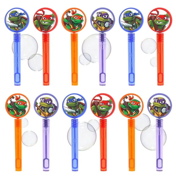 1 3/4" x 5 1/4" Teenage Mutant Ninja Turtles Plastic Bubble Tubes – 12 Pc.