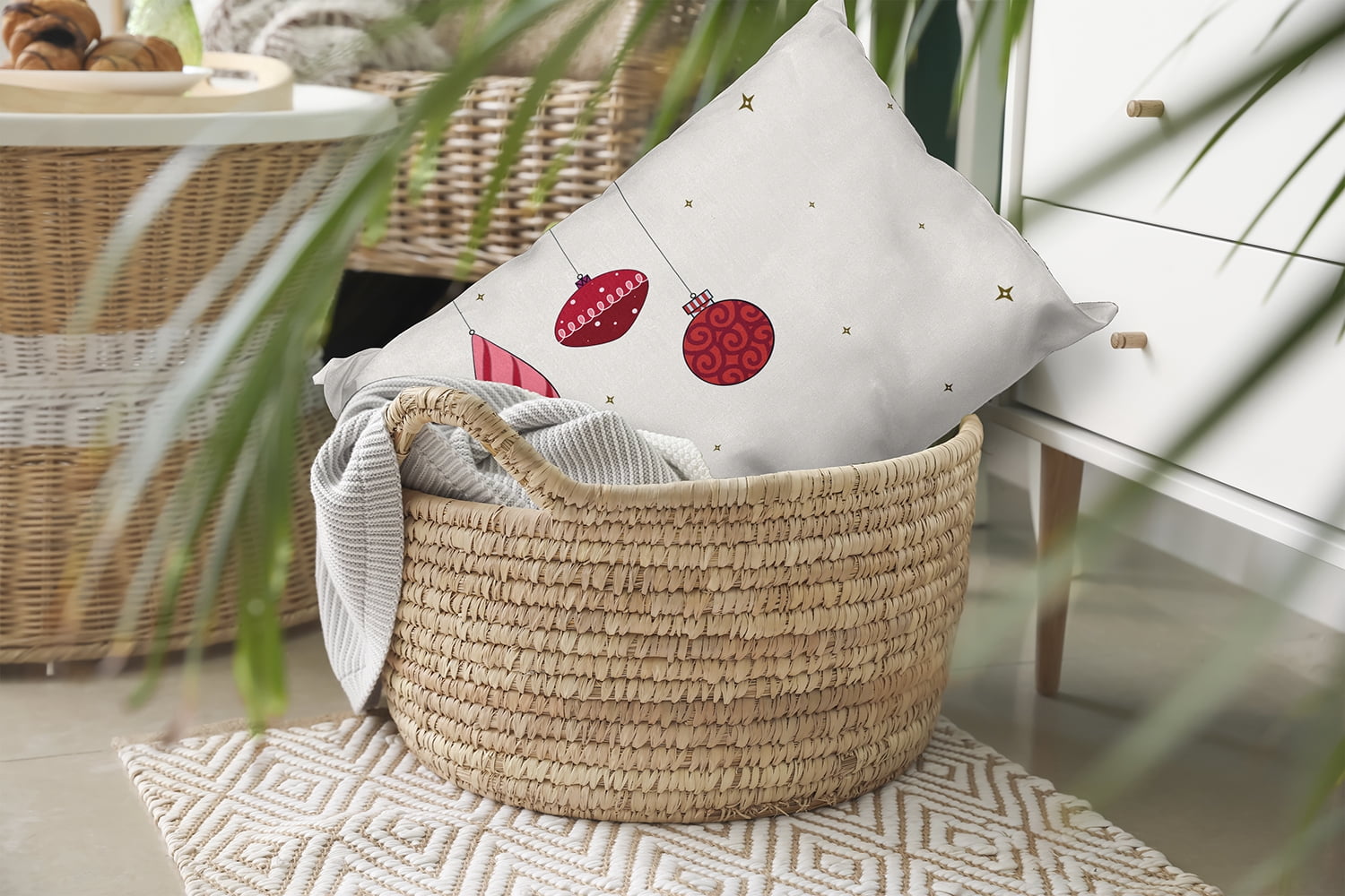 20" x 14" Simply Daisy Light Bright Polyester Accent Pillow, Red (1 Count)
