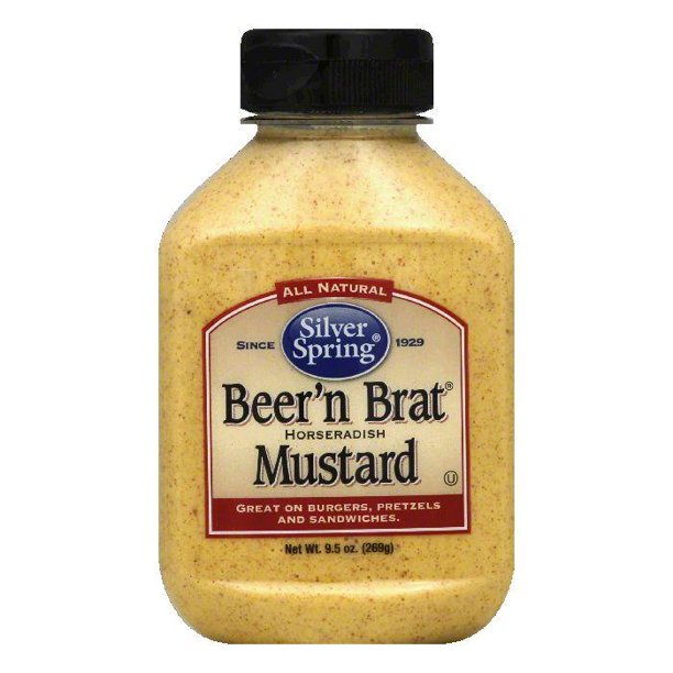 Silver Springs Mustard Beer'n Brat Horseradish, 9.5 OZ (Pack of 9
