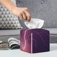 thumbnail image 6 of Picia Thunderstorm Violet Purple Pattern Tissue Box Cover,PVC Leather Square Holder,Tissue Box Holder with Magnetic Bottom,Facial Paper Organizer Dispenser-5.2"X5.2"X5.2", 6 of 8