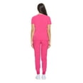 thumbnail image 3 of M&M SCRUBS Women's Essential Scrub Top and Pant Cool Stretch Jogger Scrub Set (Medium, Hot Pink), 3 of 6