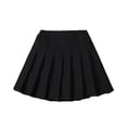 thumbnail image 2 of Women's Pleated Skirt Mini Skater Basic Skirts High Waist School Girls Uniform Short Cheerleader Skirt Black 100, 2 of 5