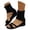 Black, variant on Women's Open Toe Wedge Strappy Boots Suede No Heel Sandals Zip up Ankle Booties Designer Flats Footwear Green 6