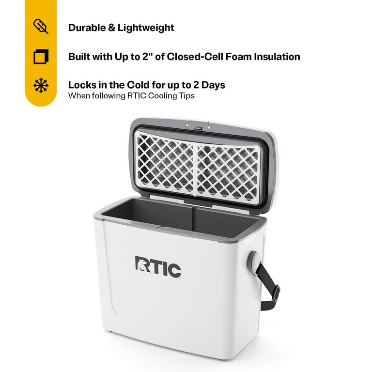 RTIC, Road Trip Cooler, 16 Qt, Fits 12 Cans White Grey - Walmart.com