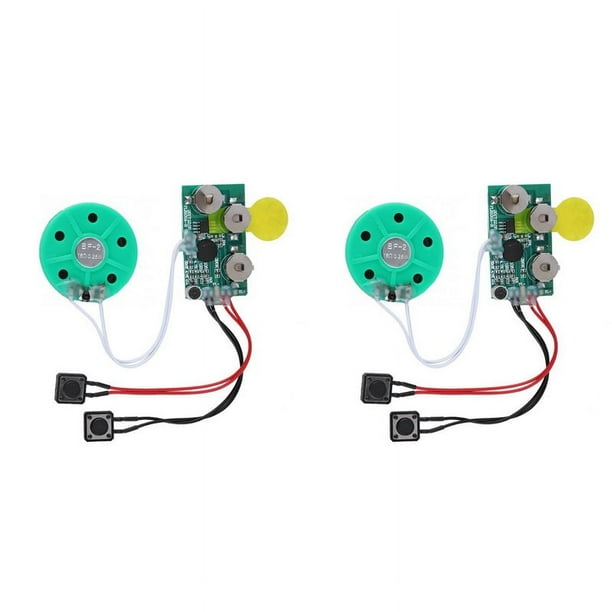 2X Tarjeta de MóDulo de Voz DIY, ReproduccióN de GrabacióN de 4 Minutos, Chip de Sonido de Voz, Tarjeta de FelicitacióN de Voz para Reemplazo de Equipaje de Vacaciones