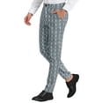 thumbnail image 4 of INSPIRE CHIC Men's Checked Prom Trousers Formal Plaid Suit Pants, 4 of 6