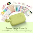 thumbnail image 6 of DAKIMOE Pencil Case Cute Pencil Pouch Corduroy Colored Large Capacity Soft Lightweight Versatile Stationary for Students Teens Adults, Green, 6 of 11