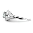 thumbnail image 3 of FB Jewels Sterling Silver Rhodium-plated Diam. & White Topaz Ring, 3 of 4