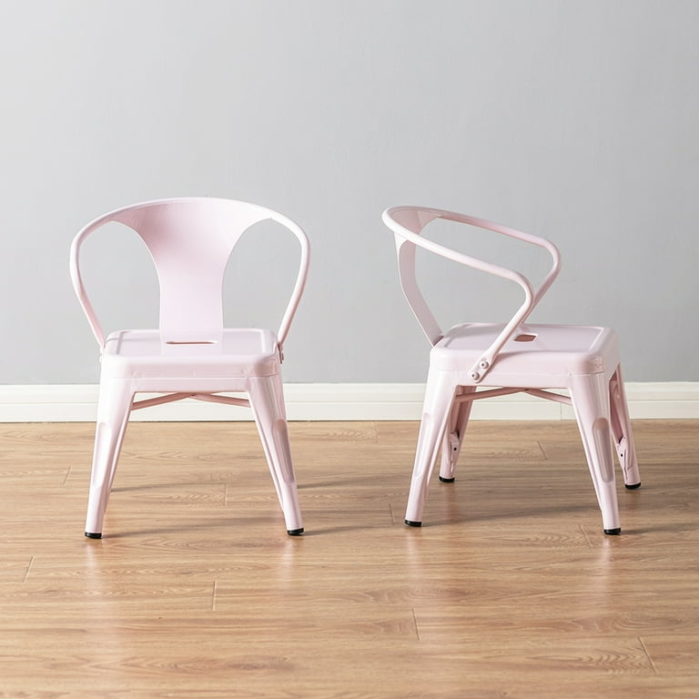 Harper Hudson Kids Metal Activity Chairs Blush Pink Walmart