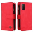 thumbnail image 3 of Case for Samsung Galaxy A02S Cover Zipper Pocket Wallet Case Magnetic Protective - Red, 3 of 5