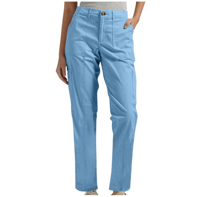 Pantalon de Randonnée pour Femmes à Taille Élastique, Séchage Rapide, Léger, Voyage, Golf, Cargo, Safari, avec Poches