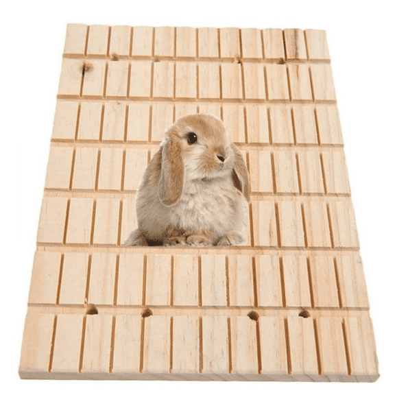 SeekLGT Wooden Pet Nail Grinding Board Guinea Pig Nail Grinder Natural Wood Board Shape Small Animal Grooming Toy for Hamster Chinchilla Chew and Play