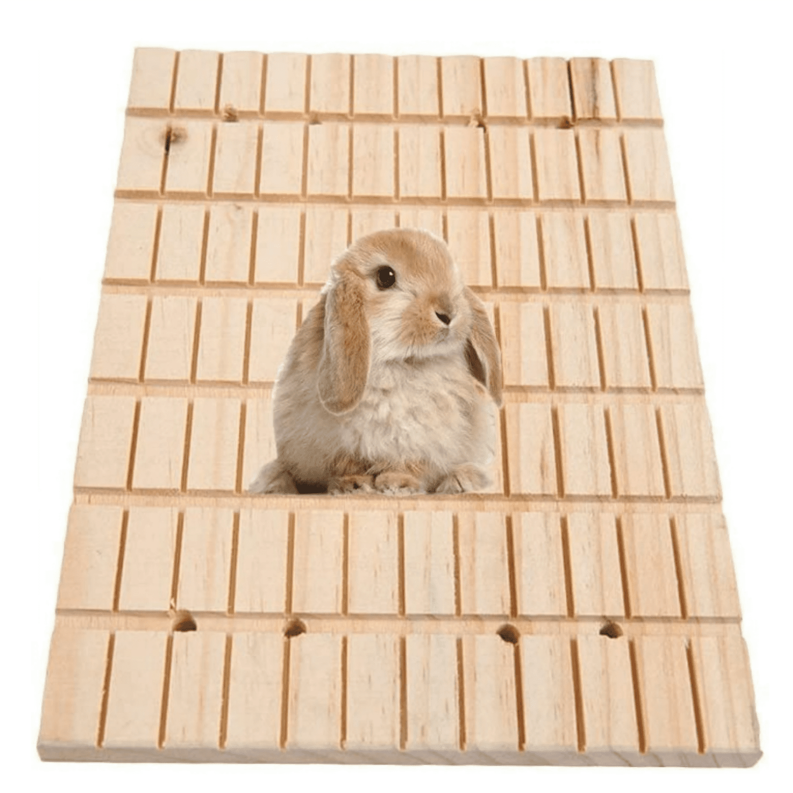 SeekLGT Wooden Pet Nail Grinding Board Guinea Pig Nail Grinder Natural Wood Board Shape Small Animal Grooming Toy for Hamster Chinchilla Chew and Play