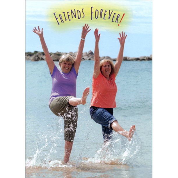 pix Funny 60Th Birthday Cards Female oatmeal studios two women kicking water funny humorous feminine 60th birthday card for her woman