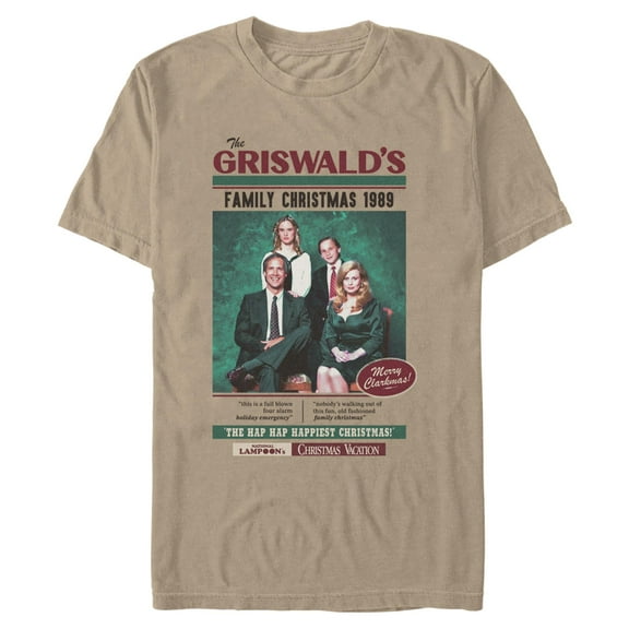 Mens National Lampoon's Christmas Vacation Holiday Griswold Family Portrait T Shirt