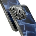 thumbnail image 3 of Clear Hybrid Shockproof Case for Apple iPhone 15 PRO - Ethereal Blue Flame Abstract Art, 3 of 5