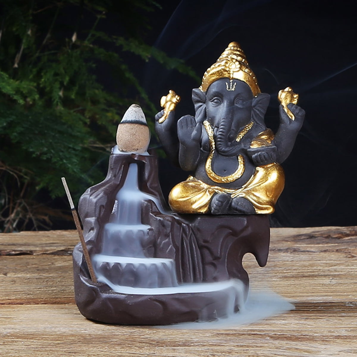 Elephant Ceramic Buddhist Waterfall Backflow Incense Burner Holder cones Censer Walmart Canada