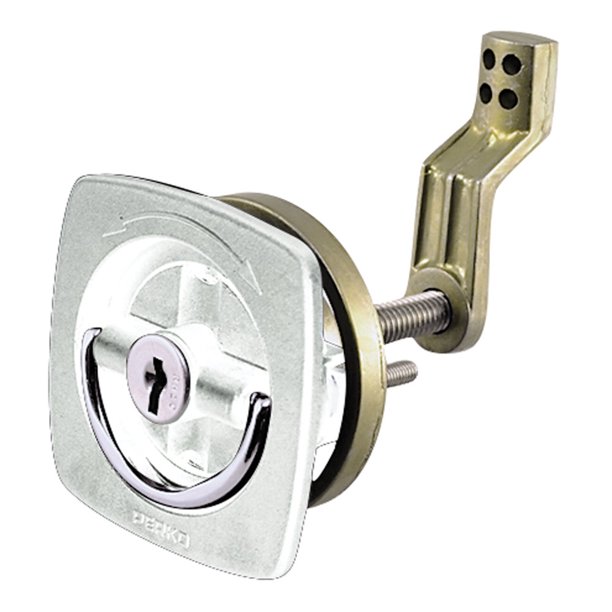 Perko 0931DP1WHT FlushMount Locking Latch with Offset Cam Bar and