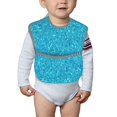 thumbnail image 6 of Bingfone Mess-Proof Baby Bib - Waterproof Bib For Baby Boy Or Girl With Food Catcher Pocket, Unisex-Blue Glitter, 6 of 8