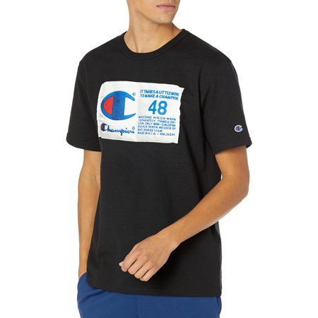 Champion Life Men's Life Heritage T-Shirt, Black -Photo Real Jocktag ...