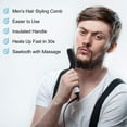 thumbnail image 3 of 2-in-1 Hair and Beard Straightener Brush for Men – Electric Heated Comb with Anti-Scald Design, 3 of 4