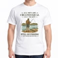 thumbnail image 2 of Funny Fishing Shirt for Men, All Men Are Created Equal Only the Best Still Go Fishing in Their Seventies, 70th Birthday Gift, Fisherman Tee, 2 of 6