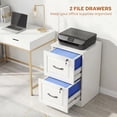thumbnail image 4 of HOMCOM 2 Drawer File Cabinet with Lock, Vertical Filing Cabinet, White, 4 of 10