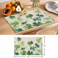 thumbnail image 6 of St. Patrick's Day Placemats Set of 4, Green Shamrocks Non-Slip Place Mats Washable Table Mats for Kitchen Dining Table Decorations Indoor/Outdoor, 6 of 9