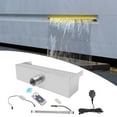 thumbnail image 3 of Swimming Pool Fountain Waterfall Spillway with LED Light Remote Stainless Steel, 3 of 12