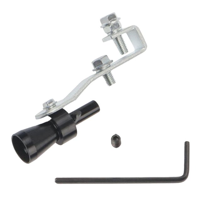 Tubo de Fabricante de rugido de gran tamaño Tubo de automático para automóvil Fabricante de sonido de silbato fuerte Black_S shamjiam Silbato turbo para motocicleta