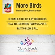 More Birds Kristina Blue Glass Hummingbird Feeder, 19 oz Capacity