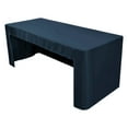 thumbnail image 2 of 【New Arrivals】Table Cloth Open Back Folding Fabric Table Cover Washable Table Cloth for Rectangular Table Trade Show Parties Wedding Banquet Buffet Jewelry Shows Craft, Table Cloths, Navy, 2 of 4