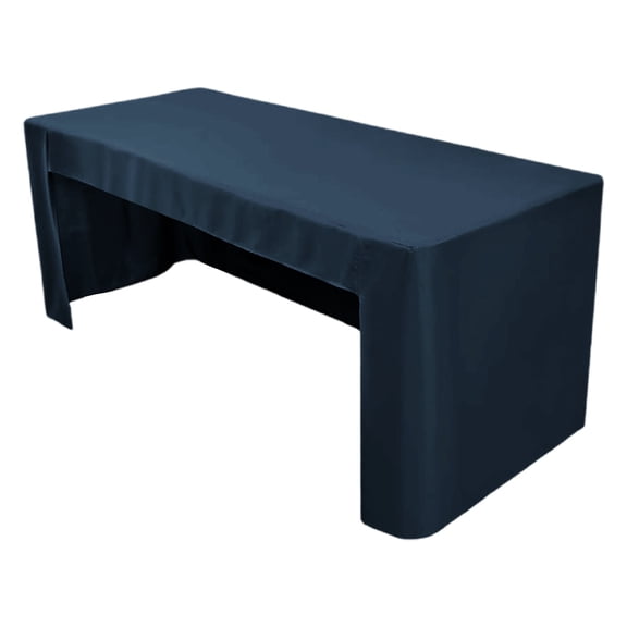 Open Back Tablecloth for Rectangular Table Display – 3-Sided Fabric Table Cover for Trade Shows Parties Weddings Banquets Craft Fairs And Event Decor