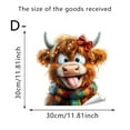 thumbnail image 5 of Christmas Cute Little Calf Animal Wall Stickers, Home Decoration For Living Room Bedroom, Adorable Festive Design With Scarf And Bow, 5 of 6