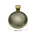 thumbnail image 2 of Uxcell Pendant Trays with Transparent Glass Cabochons, 30 Sets 20mm Round Bezel Trays Pendant Dome Tiles, Bronze Tone, 2 of 6