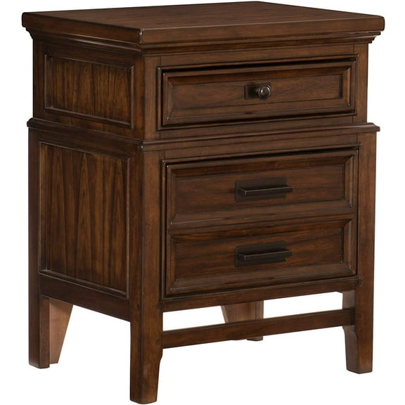Home Elegance 2-Drawer Nightstand, Cherry