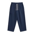 thumbnail image 5 of HOOMEUMY Mens Crinkled Gauze Pants Drawstring Elastic Waist Casual Summer Trousers Light Breathable For Beach Vacation Daily Wear, 5 of 8