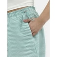 thumbnail image 4 of No Boundaries Striped Seersucker Bungee Shorts, 2" Inseam, Women's and Women's Plus, 4 of 5
