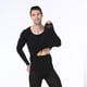 thumbnail image 4 of LUVCLS Conjunto de ropa interior y ropa interior térmica de felpa para hombre, camisetas y pantalones de algodón S ёв, 4 of 6