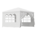 thumbnail image 5 of ZENY 10 X 10' Wedding Party Tent Gazebo Canopy Tent W/ 4 Removable Sidewalls Outdoor White, beach tent, 5 of 9