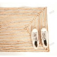 thumbnail image 5 of Rectangle Rug Natural Jute Rug Hand Braided Beige and White Color Scalloped Area Rug, 5 of 5