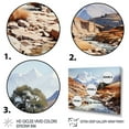 thumbnail image 3 of Designart "Rocky Majesty of Beige Brown Mountains" Landscapes Floater Framed Wall Art Print, 3 of 7